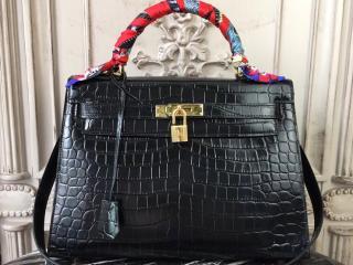 HERMES エルメス ケリー バッグ スーパーコピー Kelly ハンドバッグ レディース ショルダーバッグ 11色可選択 牛革(クロコ型押) 【H0320580】