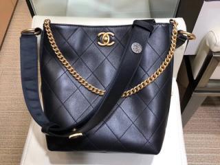 【A57573 Y83828 94305】 CHANEL シャネル バッグ コピー ホーボー バッグ カーフスキン ＆ グログラン レディース ショルダーバッグ 5色可選択 ブラック