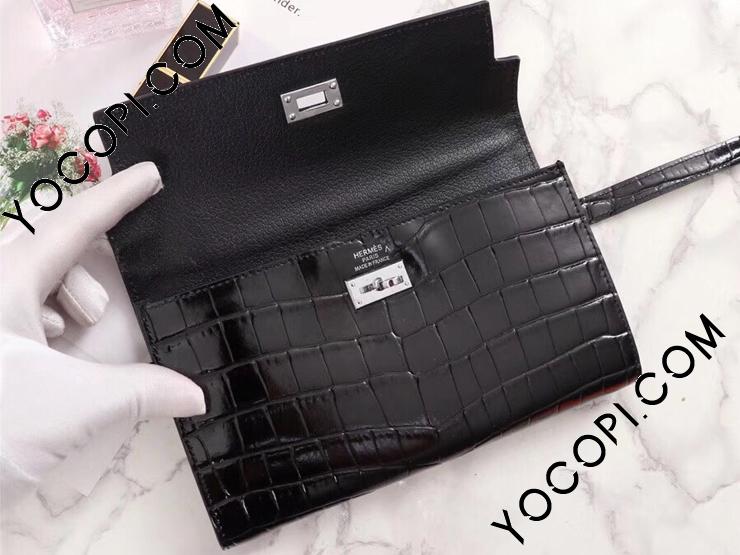 HERMES エルメス ケリー 長財布 コピー Kelly クロコ型押 HERMES エルメス ケリー 長財布 コピー Kelly クロコ型押