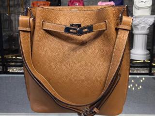 HERMES エルメス ケリー バッグ コピー Kelly Togor牛革 レディース ショルダーバッグ シルバー金具 12色可選択 ゴールド 【H028491】