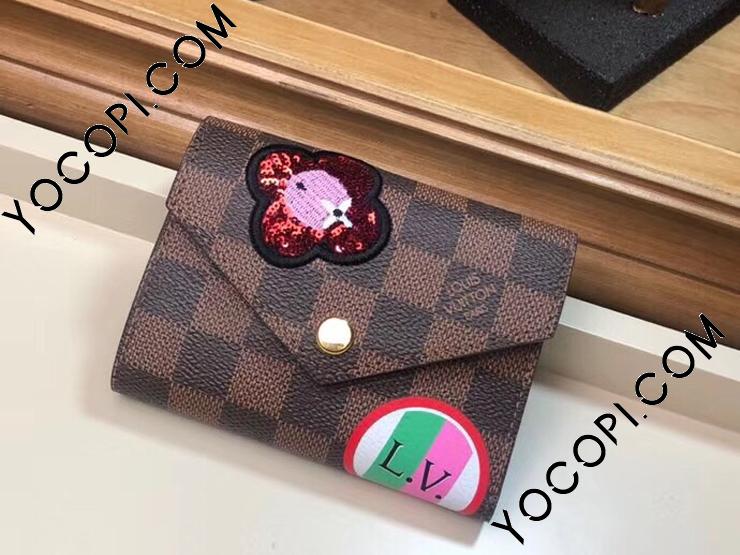 良品 ヴィトン ダミエ エベヌ 折り財布 3つ折り 正規紙袋無料】ルイヴィトン レディース 三つ折り財布 ダミエ