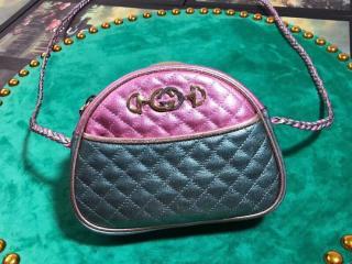 【534951 0U14X 5879】 GUCCI グッチ バッグ コピー レディース チェーンミニショルダーバック 2色可選択 ピンク＆ブルー ラミネート レザー
