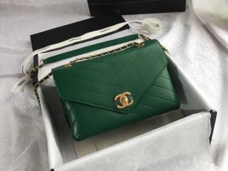 【A57431 Y83566】 CHANEL シャネル バッグ コピー フラップ バッグ ラムスキン レディース ショルダーバッグ 22cm 4色可選択 グリーン