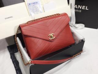 【A57432 Y83566 4B953】 CHANEL シャネル バッグ スーパーコピー フラップ バッグ ラムスキン レディース ショルダーバッグ 26cm 4色可選択 レッド