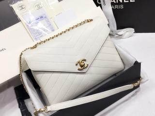 【A57432 Y83566 10601】 CHANEL シャネル バッグ スーパーコピー フラップ バッグ ラムスキン レディース ショルダーバッグ 26cm 4色可選択 ホワイト