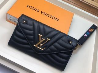 【M63298】 LOUIS VUITTON ルイ･ヴィトン 長財布 スーパーコピー ニューウェーブ ロング･ウォレット レディース 二つ折り財布 4色可選択 ブラック
