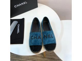 シャネル フラットシューズ 無地靴 レディース用 カジュアルシューズ　ブルー