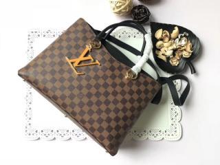 【N40050】 LOUIS VUITTON ルイヴィトン ダミエ･エベヌ バッグ スーパーコピー LVリバーサイド ハンドバッグ レディース ショルダーバッグ 2色可選択 ノワール