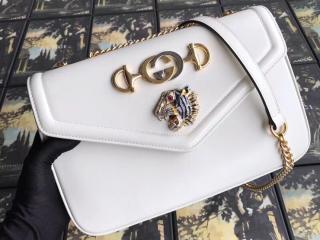 【537241 0V11X 9084】 GUCCI グッチ バッグ コピー タイガーヘッド ミディアム レディース ショルダーバッグ 4色可選択 ホワイト レザー