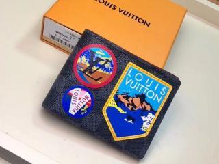 【N60097】 LOUIS VUITTON ルイヴィトン ダミエ･グラフィット 財布 コピー ポルトフォイユ・ミュルティプル メンズ 二つ折り財布