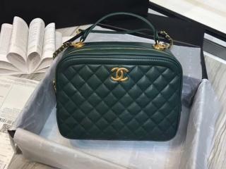 【A57906 Y83940】 CHANEL シャネル バッグ スーパーコピー ヴァニティー ケース カーフスキン レディース ショルダーバッグ 3色可選択 グリーン
