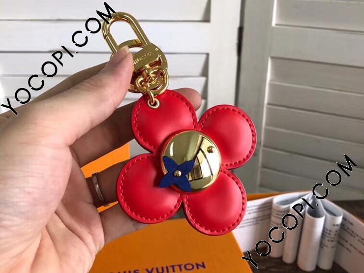 ヴィトン LV ポルトクレ ヴィヴィエンヌ フラワー キーホルダー