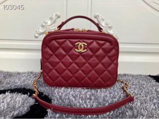 【A57905 Y83940 4B953】 CHANEL シャネル バッグ スーパーコピー 18/19年秋冬 ヴァニティー ケース カーフスキン レディース ショルダーバッグ 3色可選択 レッド