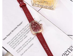 BVLGARIの大人気　自動巻き　Serpenti　レザーベルトウォッチ♪　SERPENTI SKIN 27㎜ [文字盤]赤色　[ケース]ゴールドとシルバー選択可