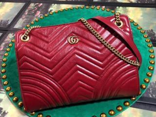 【524592 00LBT 6438】 GUCCI グッチ バッグ コピー マーモント レディース チェーンショルダーバッグ 2色可選択 レッド