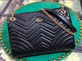 【524592 00LBT 1000】 GUCCI グッチ バッグ スーパーコピー マーモント レディース チェーンショルダーバッグ 2色可選択 ブラック