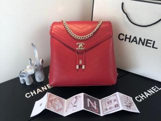 【A57555 Y83835 4B953】 CHANEL シャネル バッグ スーパーコピー 2018/19年秋冬 プレコレクション カーフスキン レディース バックパック 5色可選択 レッド