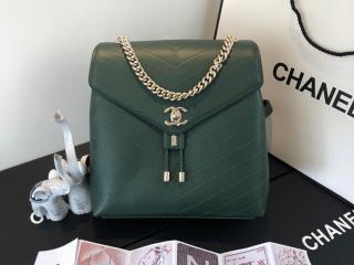 【A57555 Y83835 3B782】 CHANEL シャネル バッグ コピー 2018/19年秋冬 プレコレクション カーフスキン レディース バックパック 5色可選択 グリーン