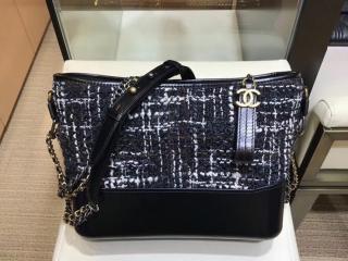 【A93824 Y83781 K0991】 GABRIELLE CHANEL ガブリエル ドゥ シャネル バッグ スーパーコピー 2018/19年秋冬 プレコレクション ツイード & カーフスキン ホーボー バッグ
