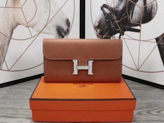 【constance0264】 HERMES Constance エルメス コンスタンス 長財布 スーパーコピー レディース 二つ折り財布 国産牛革 シルバー金具 11色可選択