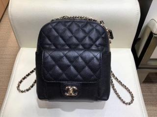 【AS0004 Y84078 94305】 CHANEL シャネル バッグ コピー 2018/19年 クルーズ コレクション グレインド カーフスキン バックパック ブラック