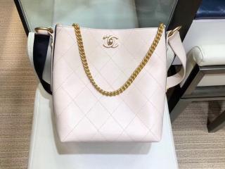 【A57573 Y83828 5B165】 CHANEL シャネル バッグ コピー ホーボー バッグ カーフスキン ＆ グログラン レディース ショルダーバッグ 5色可選択 ベージュ