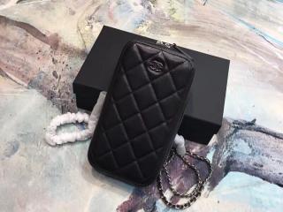 【A70655 Y01480 C3906】 CHANEL シャネル バッグ スーパーコピー 2018/19年 クルーズ コレクション ラムスキン クラシック チェーンクラッチ ブラック