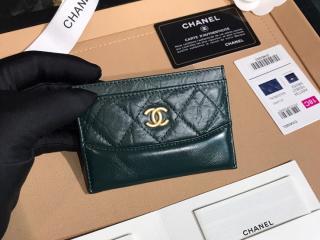 【A84386 Y61477 3B782】 CHANEL シャネル カードケース コピー 2018/19年 クルーズ コレクション エイジド カーフスキン & スムーズ カーフスキン カードケース 6色可選択 グリーン