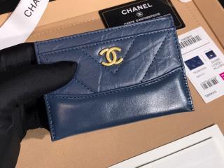 【A84386 Y83824 5B646】 CHANEL シャネル カードケース スーパーコピー 2018/19年 クルーズ コレクション エイジド カーフスキン & スムーズ カーフスキン カードケース 6色可選択 ブルー