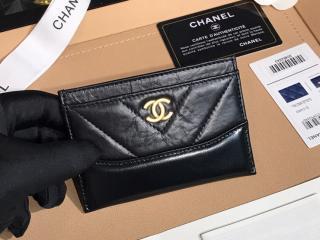 【A84386 Y83824 94305】 CHANEL シャネル カードケース スーパーコピー 2018/19年 クルーズ コレクション エイジド カーフスキン & スムーズ カーフスキン カードケース 6色可選択 ブラック