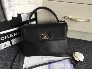 【A92236 Y84178 94305】 CHANEL シャネル バッグ スーパーコピー 2018/19年 クルーズ コレクション カーフスキン スモール トップハンドル フラップ バッグ ブラック