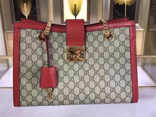 【479197 KHNKG 9778】 GUCCI グッチ パドロック バッグ コピー  Padlock GGミディアム トートバッグ 4色選択可 レッド