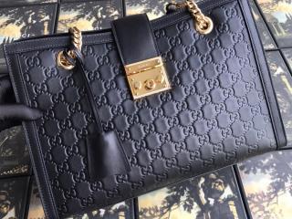 【479197 0REAG 1000】 GUCCI グッチ パドロック バッグ スーパーコピー  Padlock トートバッグ レディース ショルダーバッグ 2色選択可 ブラック