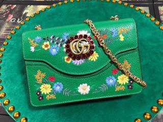 【499617 CWGAX 3771】 GUCCI グッチ バッグ コピー エンブロイダリー スモール レディース ショルダーバッグ 5色選択可 グリーン