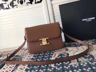 【187363BF4.30LB-S】 CELINE セリーヌ トリオンフ バッグ コピー Triomphe ミディアム / シャイニーカーフスキン レディース ショルダーバッグ 5色可選択