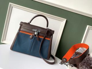 【kelly32681】 HERMES エルメス ケリー バッグ スーパーコピー Kelly Lakis 32 Swift革 ハンドバッグ レディース ショルダーバッグ 4色可選択
