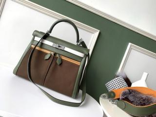 【kelly32684】 HERMES エルメス ケリー バッグ コピー Kelly Lakis 32 Swift革 ハンドバッグ レディース ショルダーバッグ 4色可選択