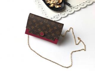 【M67404】 LOUIS VUITTON ルイヴィトン モノグラム 長財布 コピー ポルトフォイユ・フロール チェーン レディース 二つ折り財布 4色可選択 リ･ドヴァン