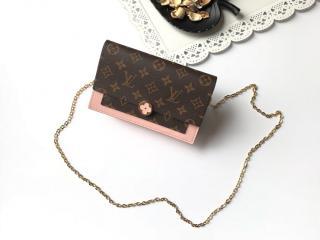 【M67405】 LOUIS VUITTON ルイヴィトン モノグラム 長財布 コピー ポルトフォイユ・フロール チェーン レディース 二つ折り財布 4色可選択 マグノリア