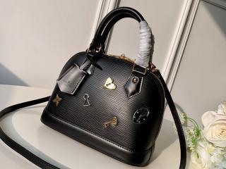 【M52884】 LOUIS VUITTON ルイヴィトン エピ バッグ スーパーコピー アルマ BB ハンドバッグ レディース ショルダーバッグ 2色可選択 ノワール