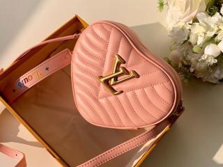 【M53796】 LOUIS VUITTON ルイヴィトン スムースカーフ バッグ コピー ルイ・ヴィトン ニューウェーブ ハート・バッグ レディース ハンドバッグ 2色可選択 ローズポメット