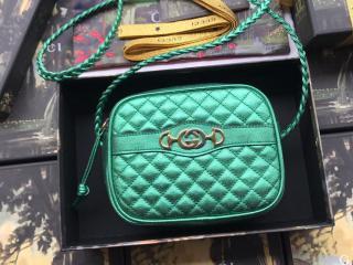 【534950 0U13C 3804】 GUCCI グッチ バッグ スーパーコピー ラミネート レザー ミニバッグ レディース ショルダーバッグ 3色選択可 グリーン