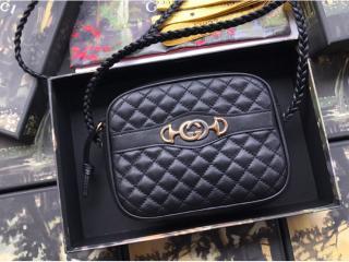 【534950 0U13C 1000】 GUCCI グッチ バッグ コピー ラミネート レザー ミニバッグ レディース ショルダーバッグ 3色選択可 ブラック
