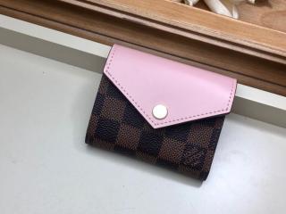 【N60167】 LOUIS VUITTON ルイヴィトン ダミエ・エベヌ 財布 コピー ポルトフォイユ・ゾエ ヴィトン レディース 三つ折り財布 2色可選択 ローズ・バレリーヌ
