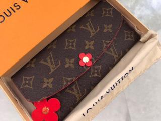 【M62941】 LOUIS VUITTON ルイヴィトン モノグラム 長財布 スーパーコピー ポルトフォイユ・エミリー レディース 二つ折り財布 ルージュ
