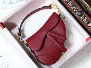 【M0447CWVG_M41R】 DIOR ディオール バッグ スーパーコピー カーフスキン “SADDLE” ミニバッグ レディース ショルダーバッグ 5色可選択 レッド