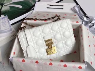 【M5818CNMJ_M030】 DIOR ディオール バッグ コピー ラムスキン DIORADDICT フラップバッグ レディース ショルダーバッグ 8色可選択 ホワイト
