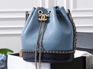 【AS0373 B00237 N0745】 CHANEL シャネル バッグ コピー ラムスキン & グレインド カーフスキン ハンドバッグ レディース ショルダーバッグ 4色可選択 ブルー & ダークブルー