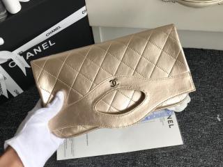 【A70520 Y33446 0B891】 CHANEL シャネル バッグ コピー メタリック クランプル ゴートスキン CHANEL 31 ポーチ クラッチバッグ 3色可選択 ゴールド