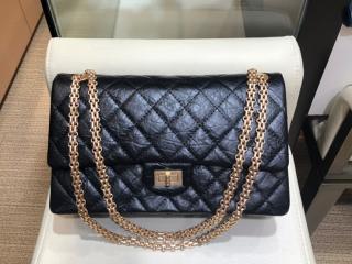 【A37587 Y04634 C3906】 CHANEL シャネル バッグ スーパーコピー エイジド カーフスキン 2.55 ラージ ハンドバッグ レディース ショルダーバッグ ブラック